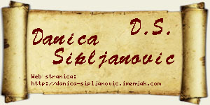 Danica Sipljanović vizit kartica